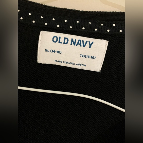 NWOT Old Navy Uniform V-Neck Cardigan Sweater for Girls in Navy Blue Size XL - Picture 3 of 3